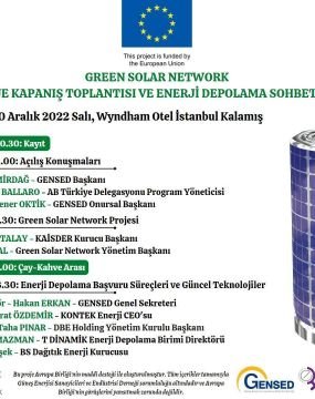 Green Solar Network Proje Kapanış Toplantısı ve Enerji Depolama Sohbetleri